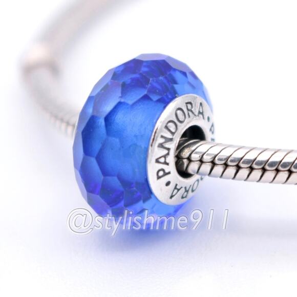 Authentic PANDORA Fascinating Faceted Murano Glass Bead - Picture 2 of 9